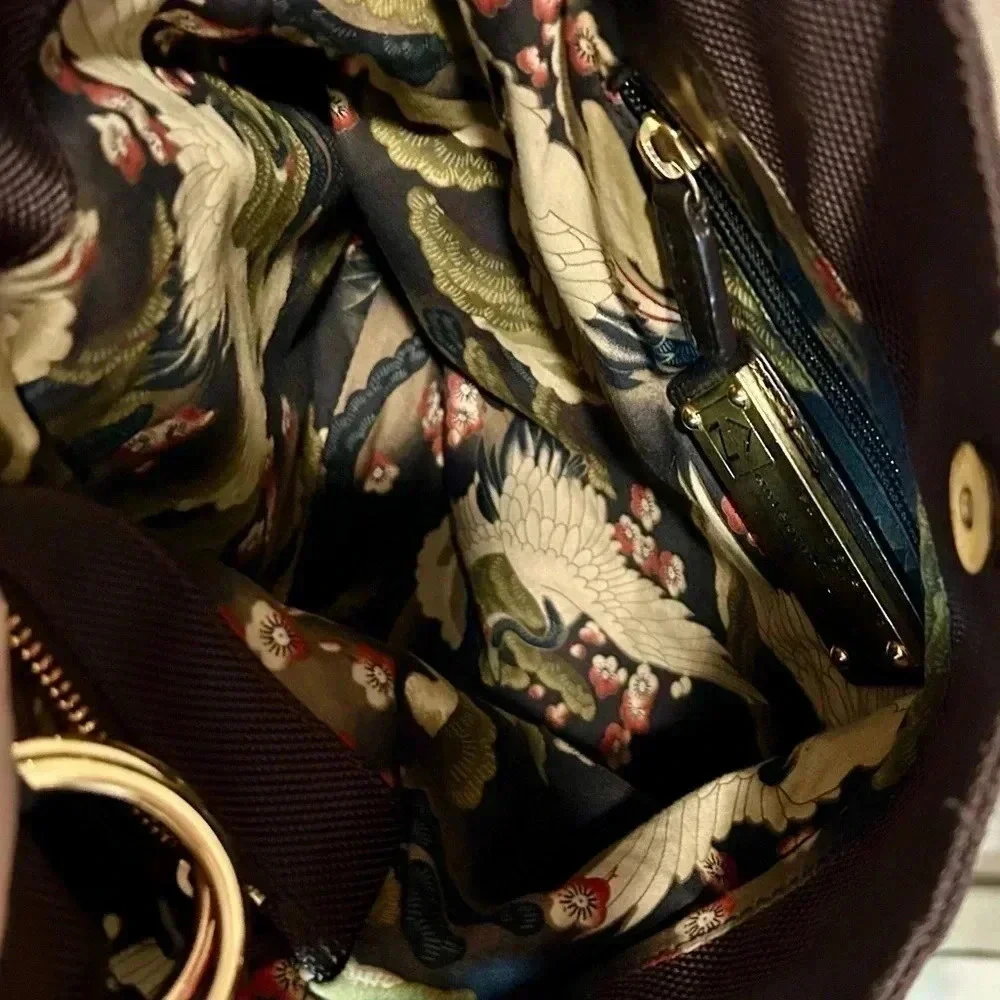 Gently Used JEAN PIERRE KLIFA FOR ANTEPRIMA NUEVE Brown Nylon Bucket Bag - Picture 7 of 8
